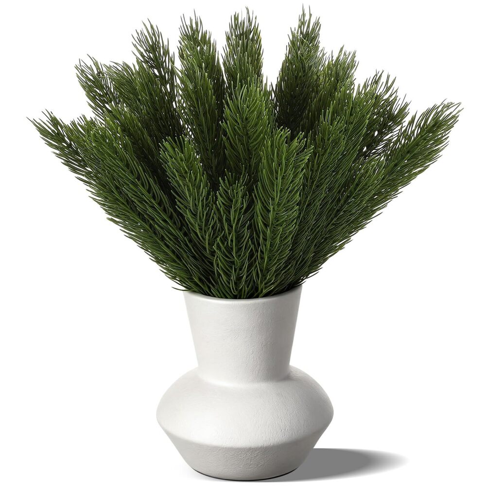 8879 100 Pcs Christmas Norfolk Pines Branch Stems 11'' Artificial Pine